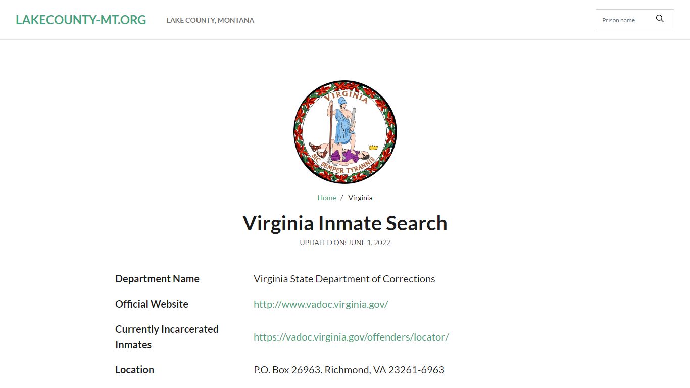 Richmond City Justice Center Inmate Search, Visitation, Phone no ...