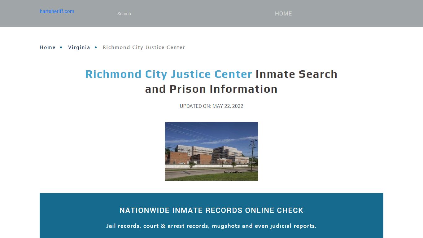 Richmond City Justice Center Inmate Search, Visitation, Phone no ...